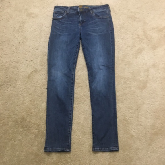 Kut From The Kloth KFTK Boyfriend Jeans Stretch Medium Wash Blue Denim Size 6 - Picture 3 of 11